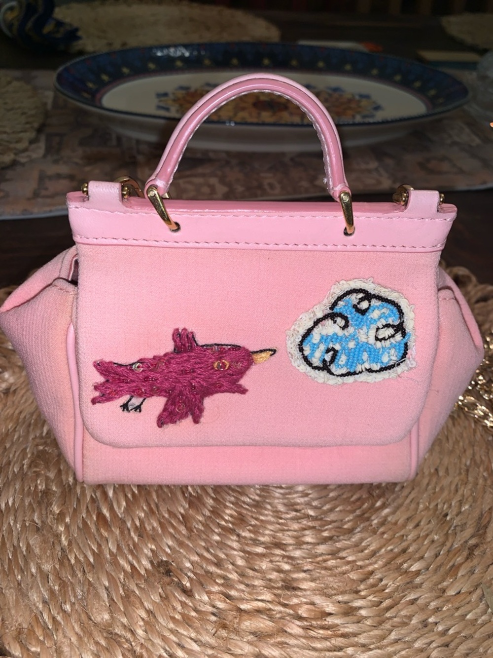 Dolce & Gabbana Pink Mini Sicily Top-Handle Crossbody Bag with chain and strap - Picture 4 of 13